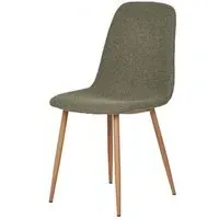 Stockholm Dining Chair Set of 2 - Green, Boucle Fabric