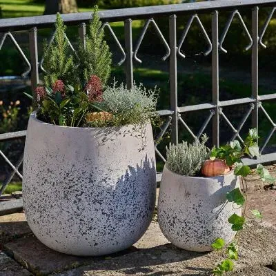 Sutton Fiberclay Pot Set of 2 - Grey