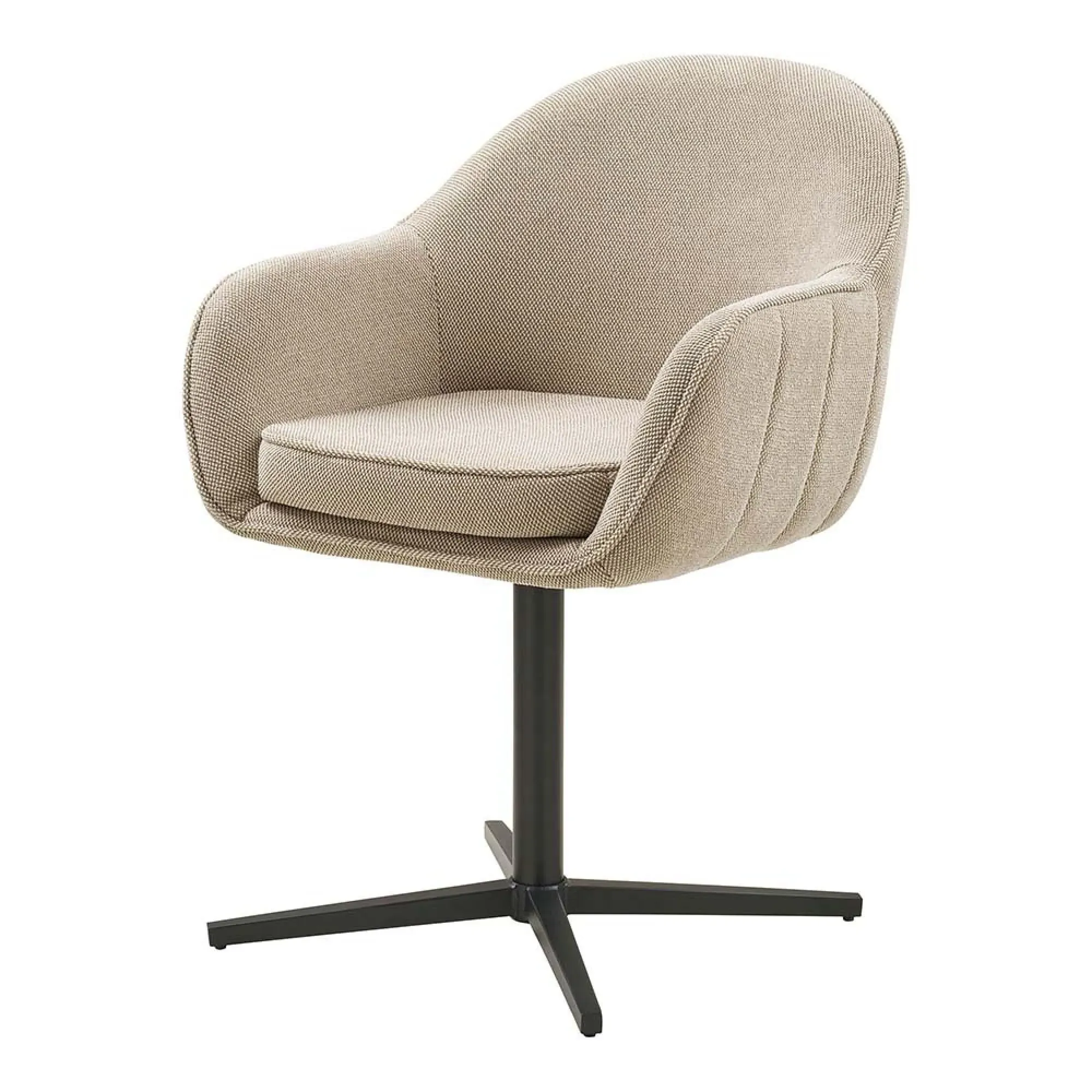 Tamera Swivel Dining Chair - Light Grey, Fabric