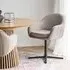 Tamera Swivel Dining Chair - Light Grey, Fabric