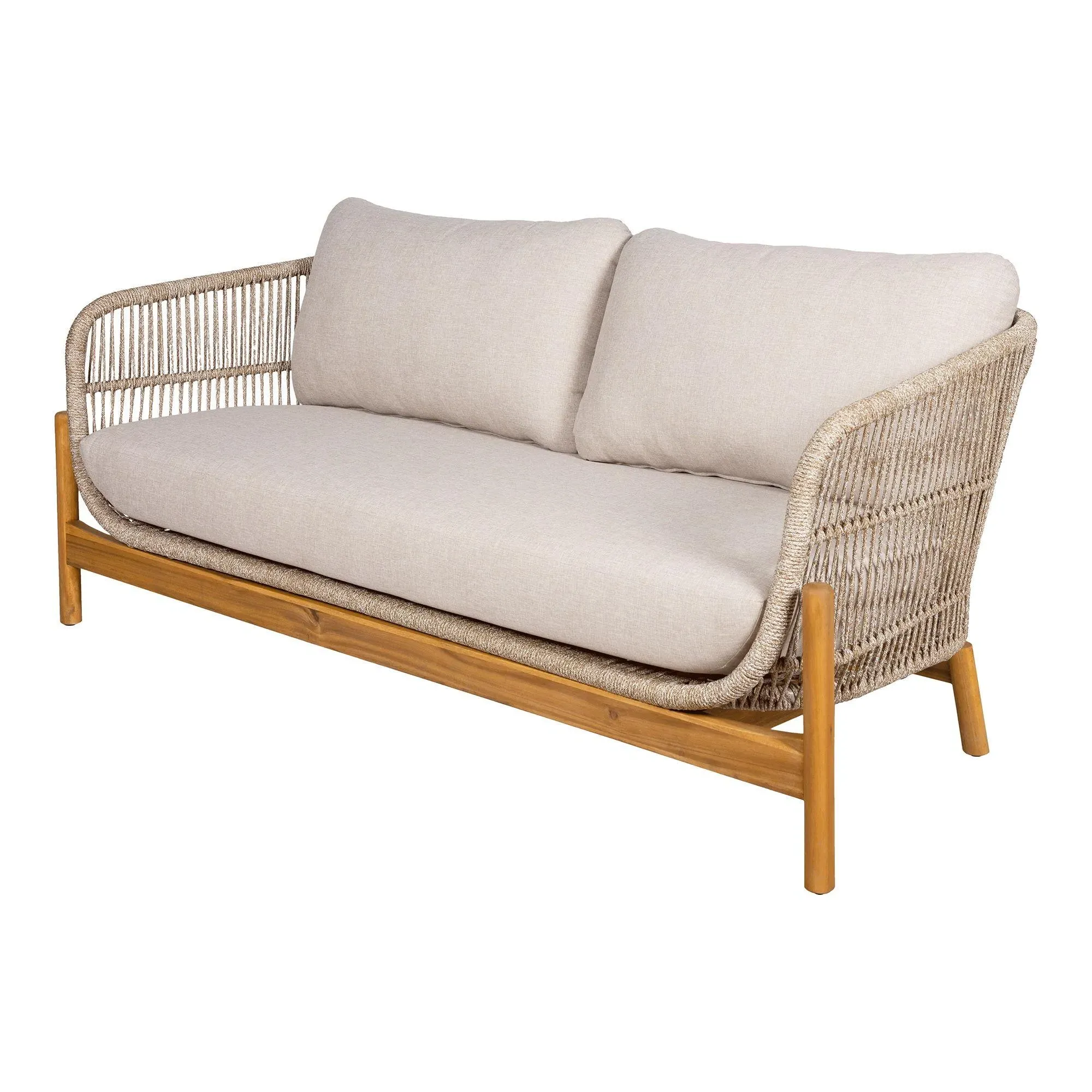 Terracina 2-Seater Garden Lounge Sofa - Beige, Rope
