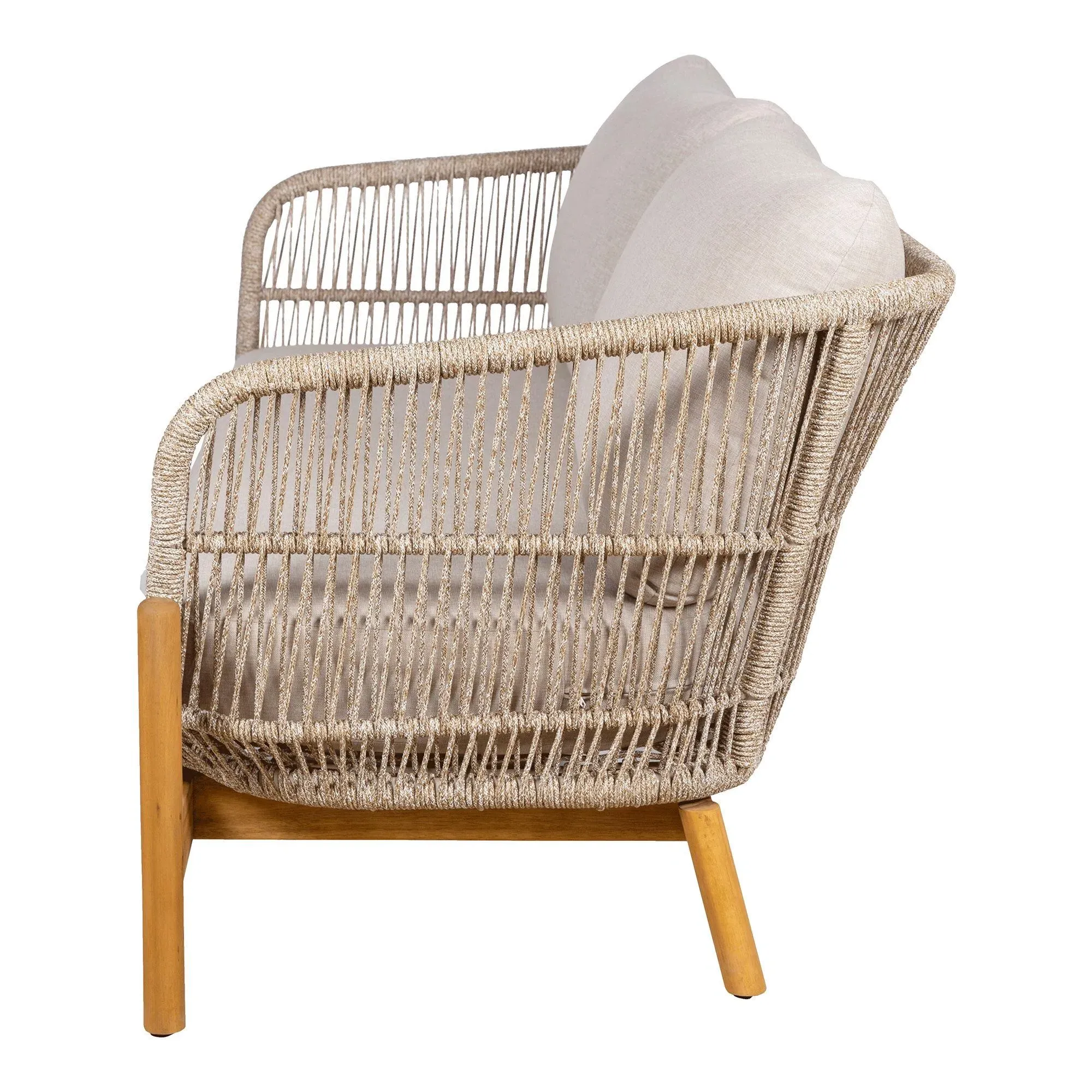 Terracina 2-Seater Garden Lounge Sofa - Beige, Rope