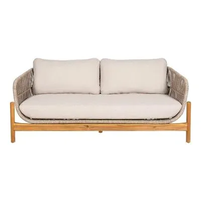 Terracina 2-Seater Garden Lounge Sofa - Beige, Rope