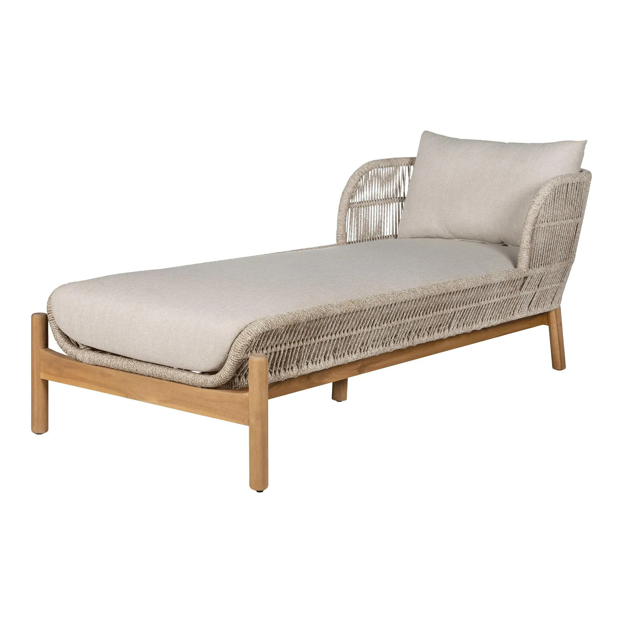 Terracina Garden Sun Lounger - Beige, Rope
