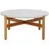 Terracina Round Garden Coffee Table - White, Concrete