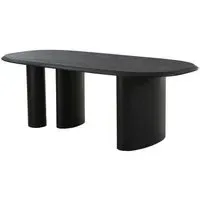 Tirano 8 Seater Pedestal Dining Table - Black
