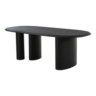 Tirano 8 Seater Pedestal Dining Table - Black image