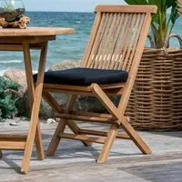Toledo Slatted Garden Dining Chair - Natural Teak
