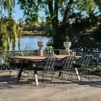 Toronto 10 Seater Garden Dining Table - Natural, Wood