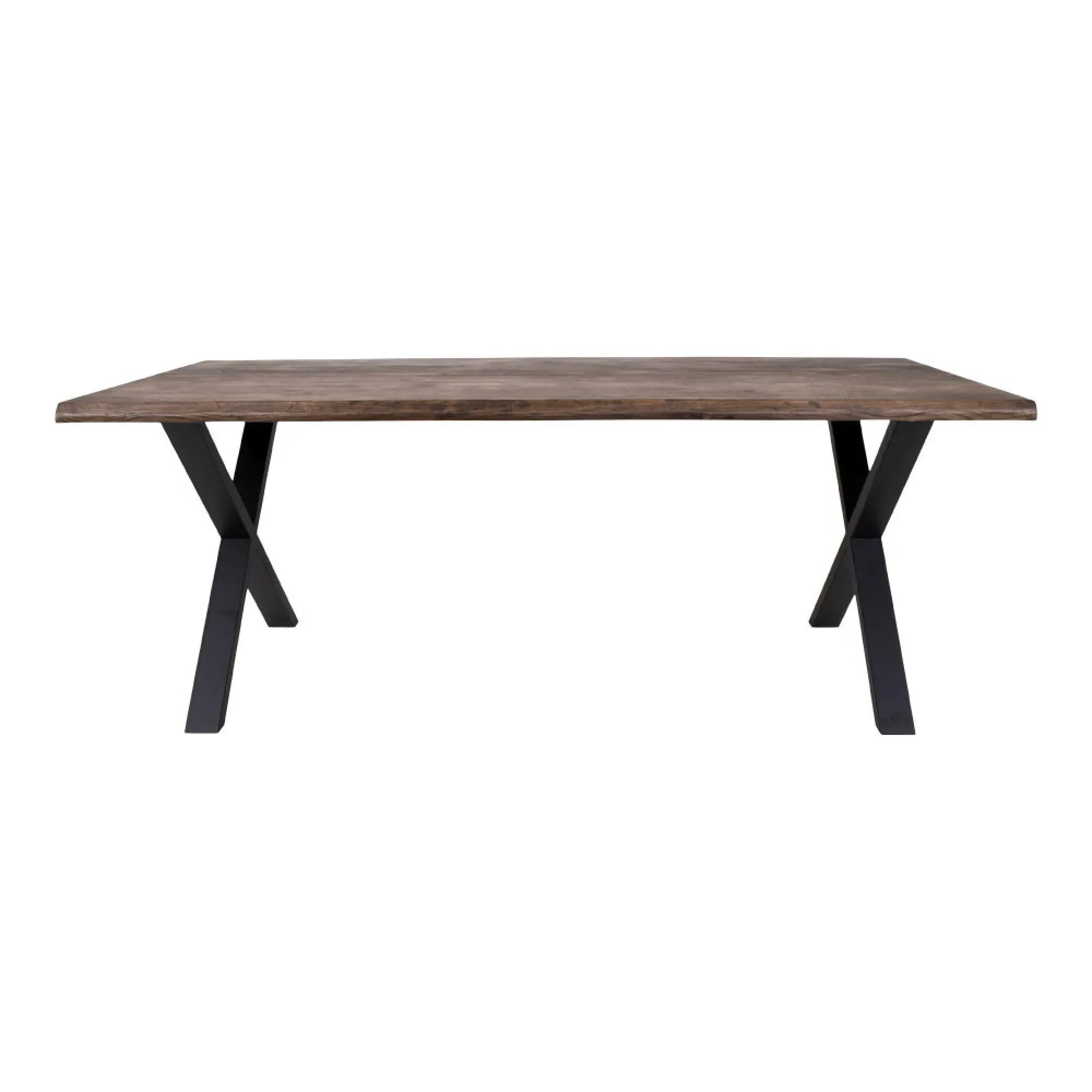 Toulon 8 Seater Dining Table with Cross Legs - Smoked, Oak