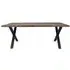Toulon 8 Seater Dining Table with Cross Legs - Smoked, Oak