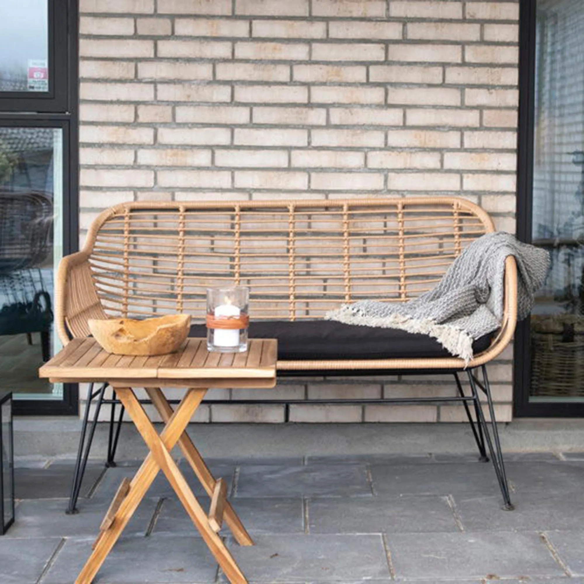 Trieste 2-Seater Garden Sofa - Natural, Rattan