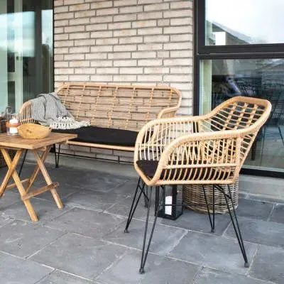 Trieste Garden Dining Armchair Set - Natural, Rattan