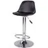 Trondheim Adjustable Barstool - Black, Faux Leather