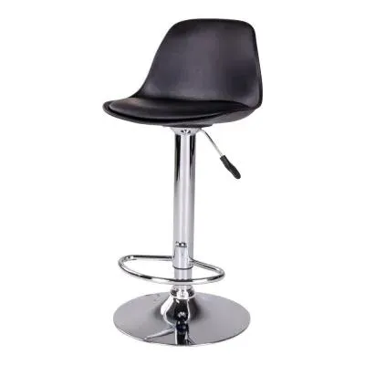 Trondheim Adjustable Barstool - Black, Faux Leather image