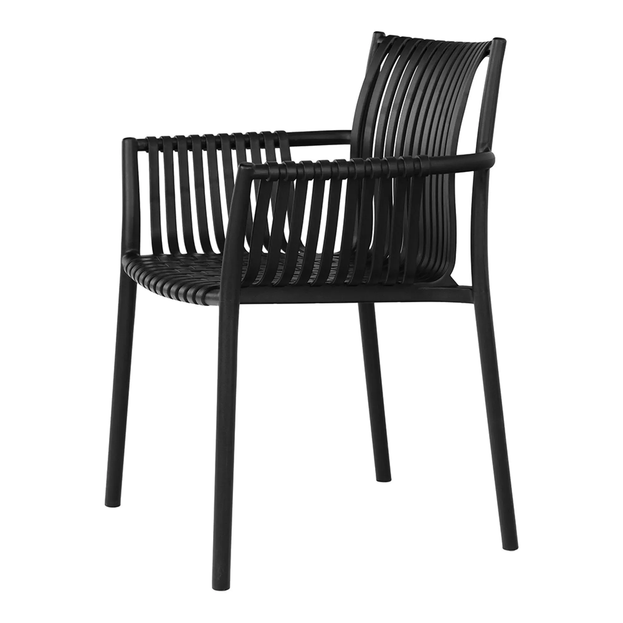 Tulsa Garden Dining Armchair Set of 4 - Black