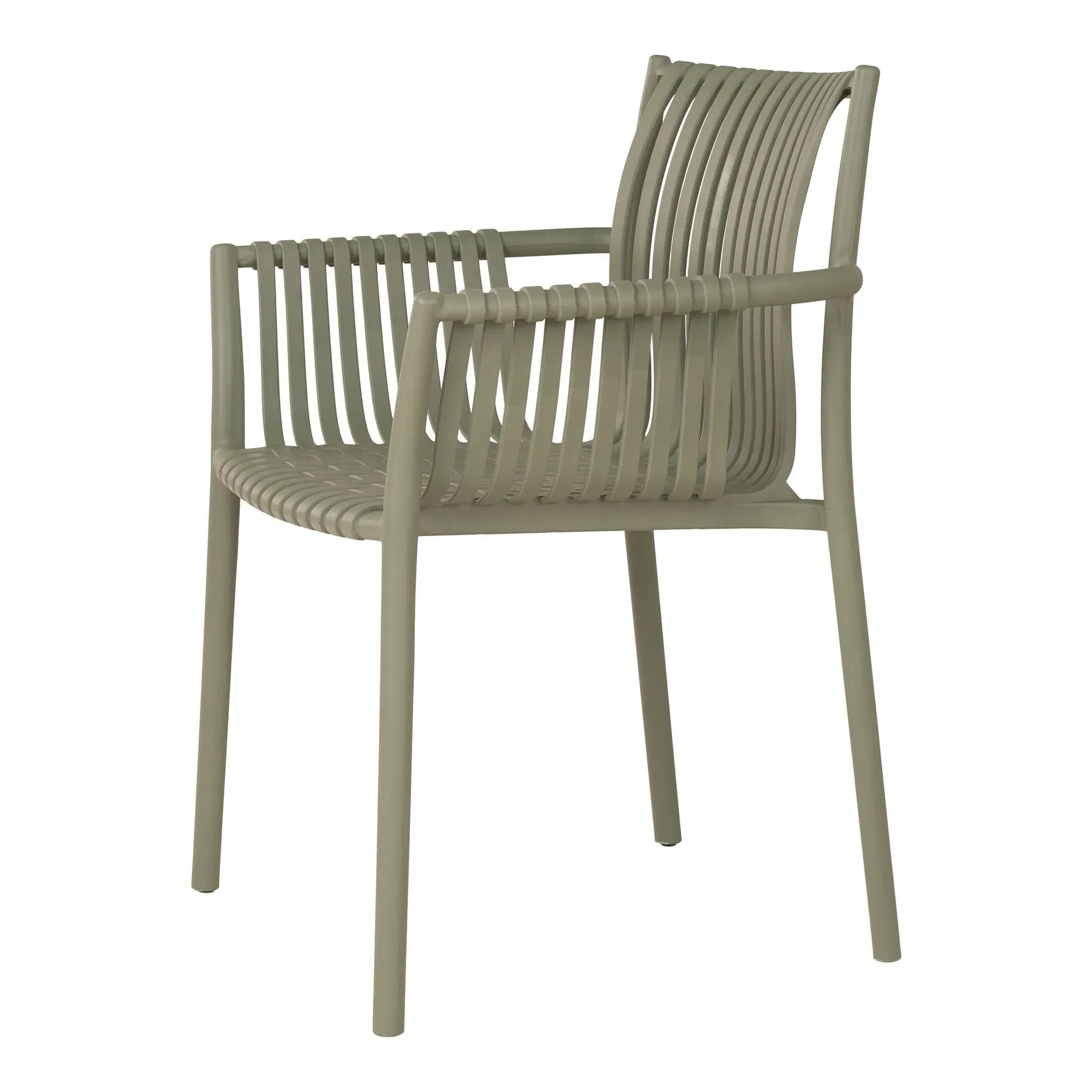 Tulsa Slatted Garden Chair Set of 4 - Green