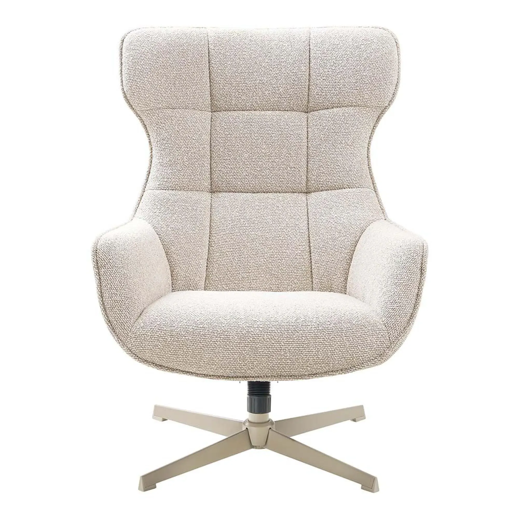 Turin Swivel Lounge Chair - Natural, Fabric