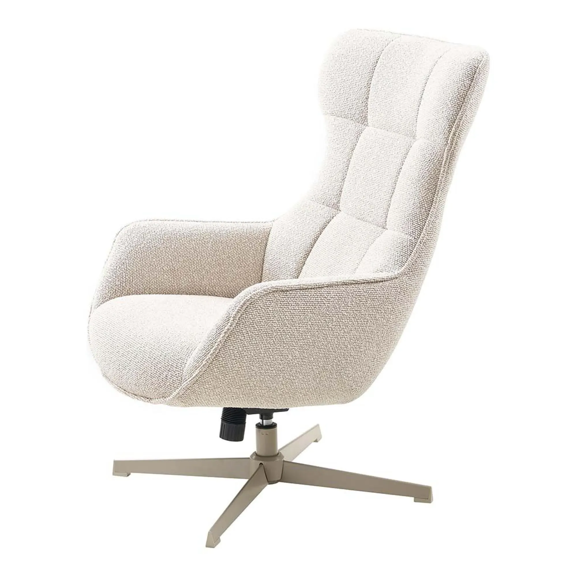 Turin Swivel Lounge Chair - Natural, Fabric