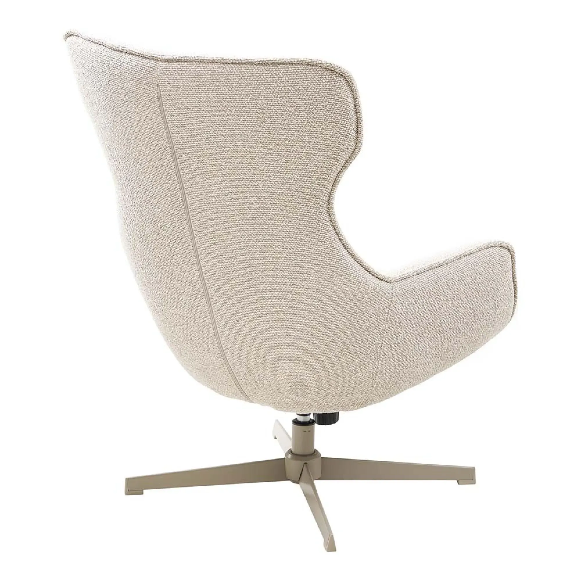 Turin Swivel Lounge Chair - Natural, Fabric