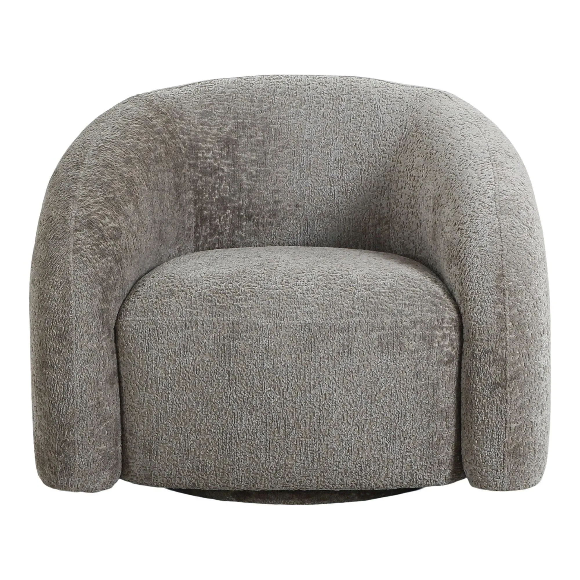 Valletta Swivel Lounge Chair - Dark Grey, Fabric