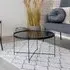 Venezia Round Large Coffee Table - Black, Glass