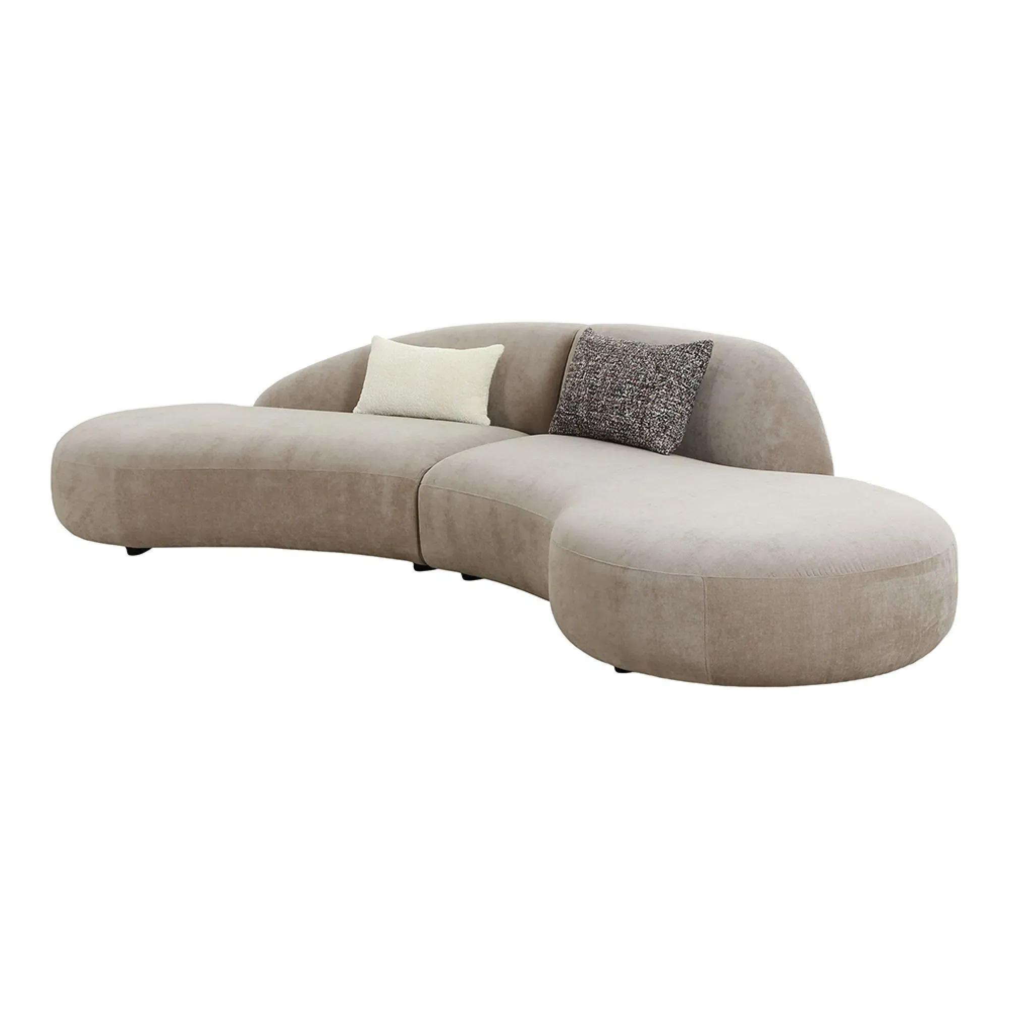 Venice 4-Seater Curved Sofa - Natural, Fabric