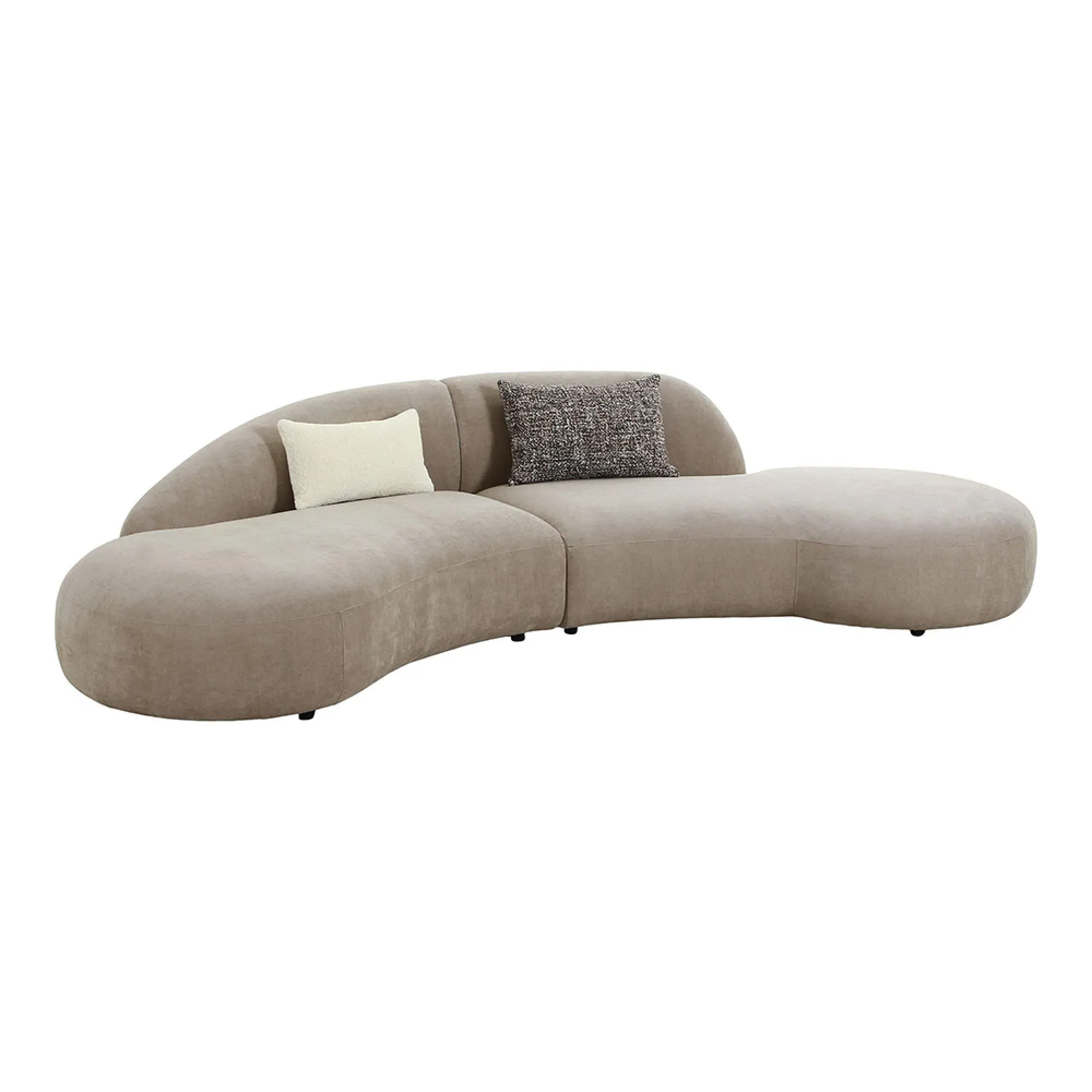Venice 4-Seater Curved Sofa - Natural, Fabric