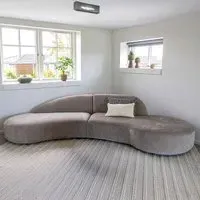 Venice 4-Seater Curved Sofa - Natural, Fabric