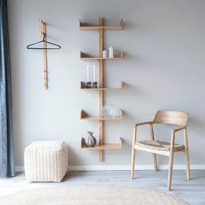 Villa 5-Shelf Bookcase - Natural, Bamboo image
