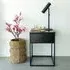 Vita 1 Drawer Side Table - Black, Melamine