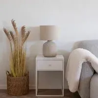 Vita 1 Drawer Side Table - White, Melamine