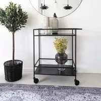 Vita Bar Trolley - Black, Melamine