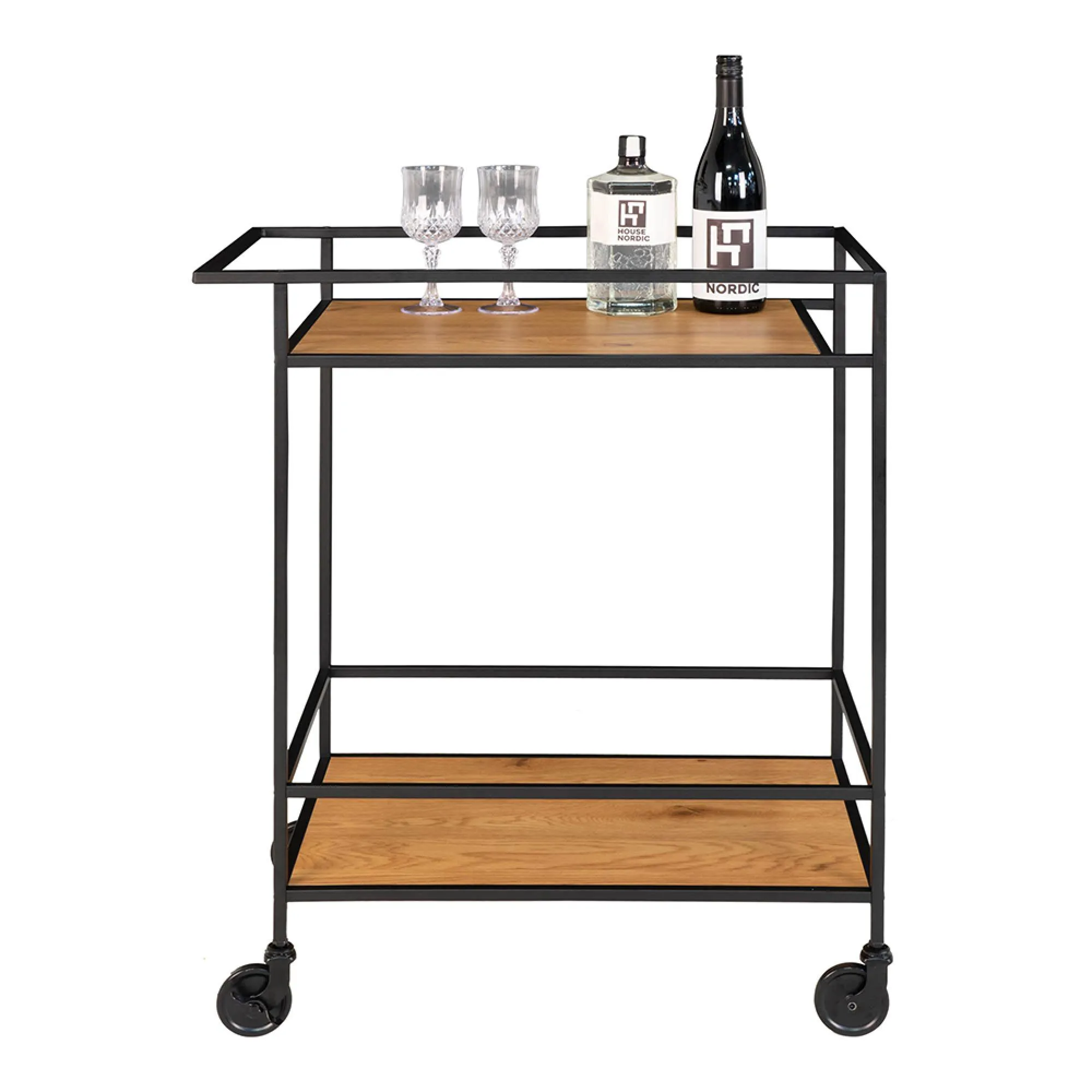 Vita Bar Trolley - Natural, Steel