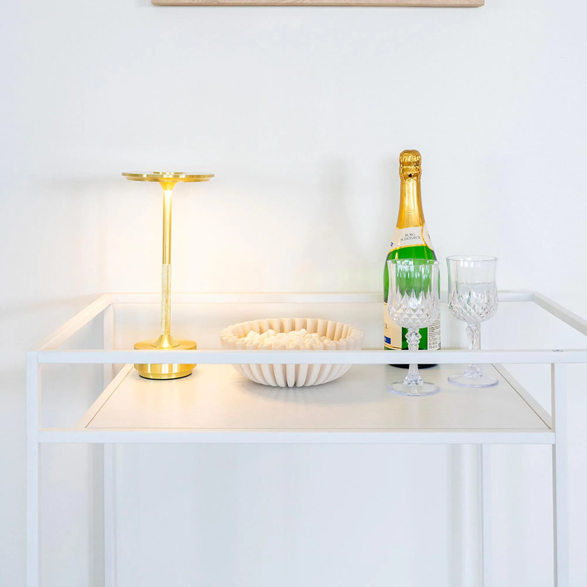 Vita Bar Trolley - White, Melamine