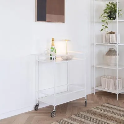Vita Bar Trolley - White, Melamine