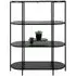 Vita Curved Open Shelving Unit - Black, Melamine