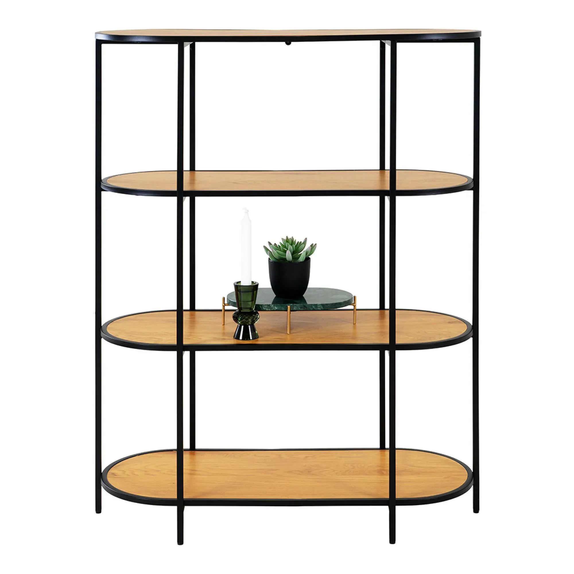 Vita Curved Open Shelving Unit - Natural, Wood