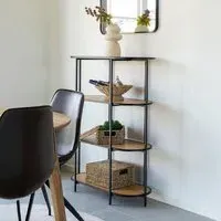 Vita Curved Open Shelving Unit - Natural, Wood