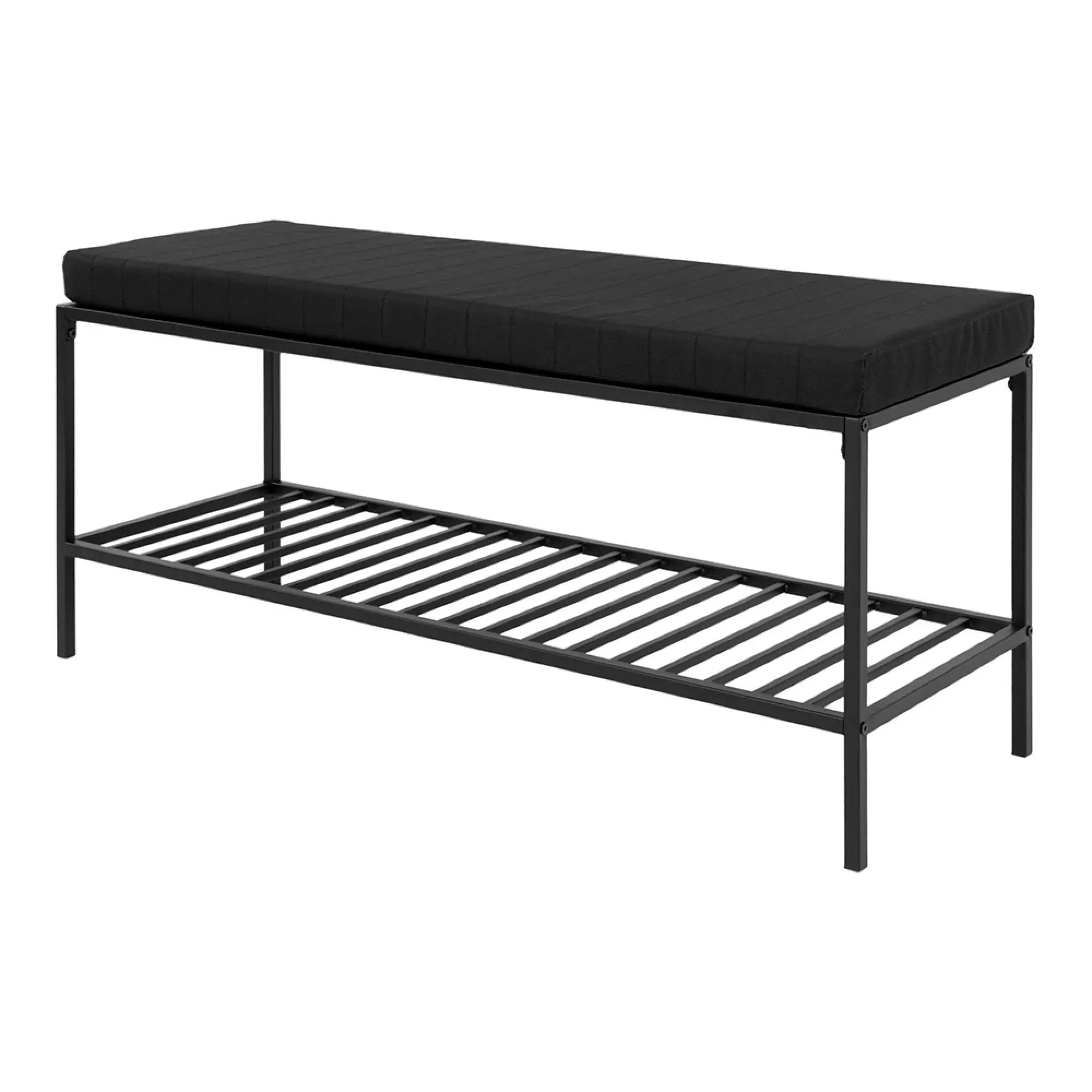 Vita Hall Bench with Shelf - Black, Melamine