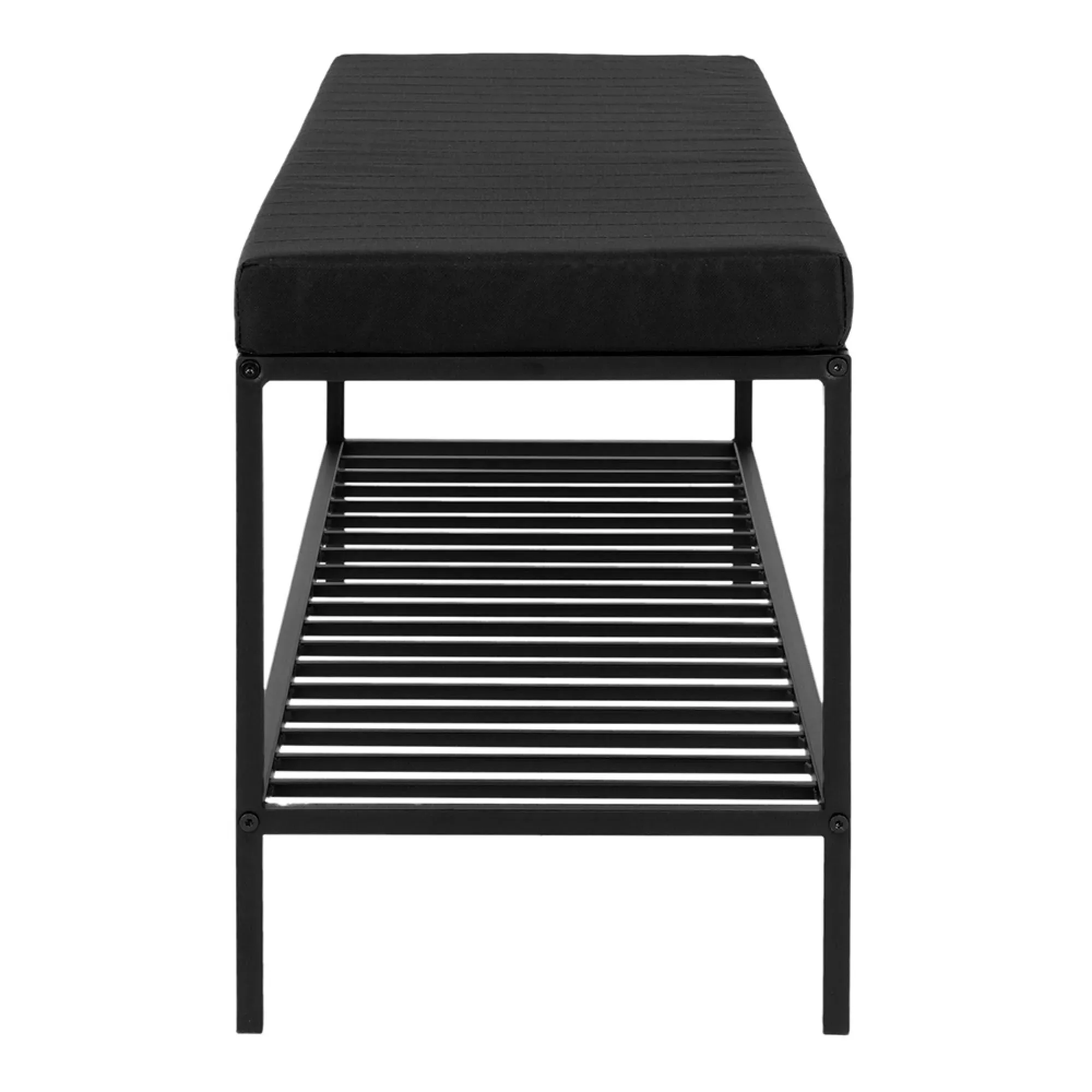 Vita Hall Bench with Shelf - Black, Melamine