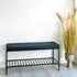 Vita Hall Bench with Shelf - Black, Melamine