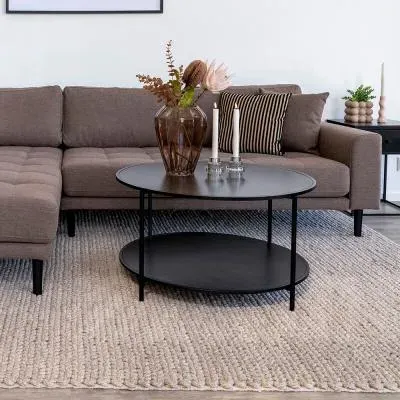 Vita Round Coffee Table - Black, Melamine image