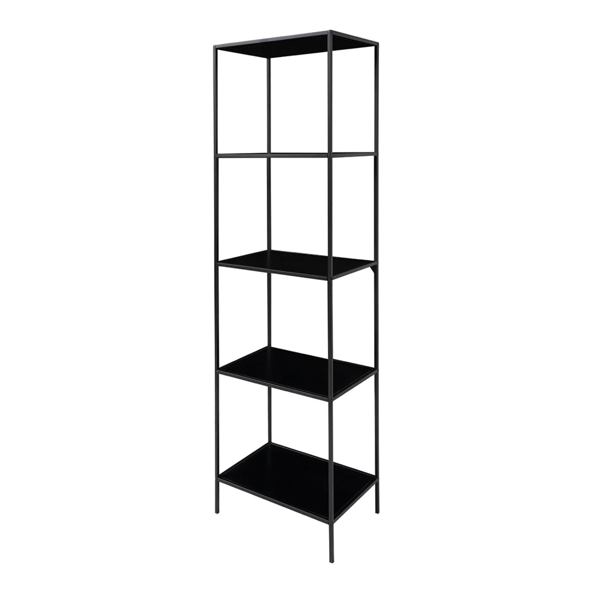 Vita Tall Open Shelving Unit - Black, Melamine