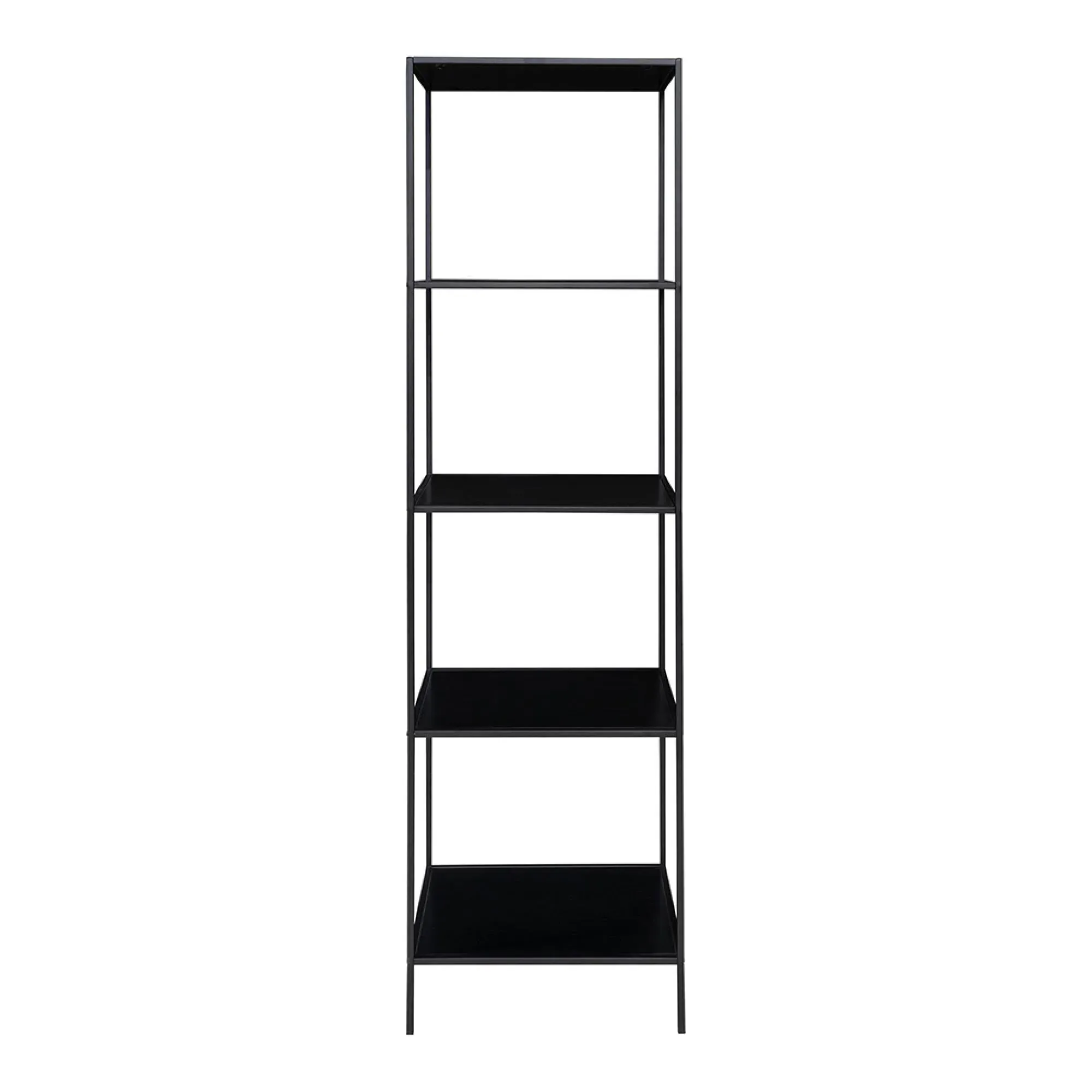 Vita Tall Open Shelving Unit - Black, Melamine