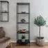 Vita Tall Open Shelving Unit - Black, Melamine
