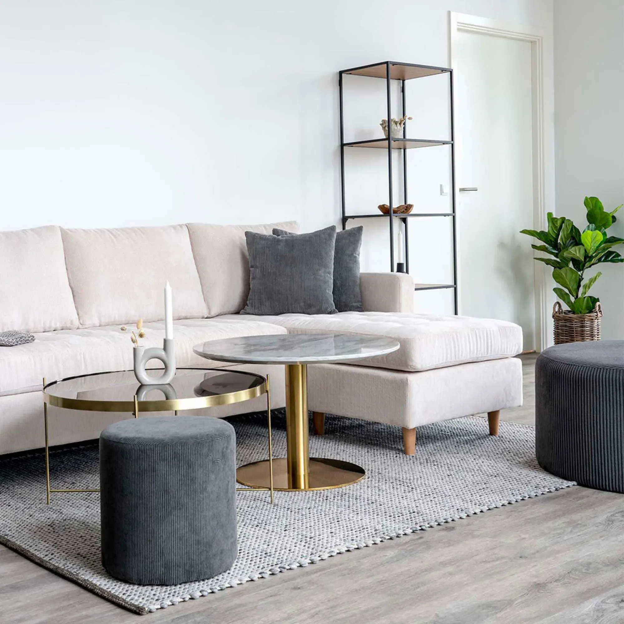 Vita Tall Open Shelving Unit - Natural Wood