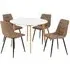 Vojens 4-Seater Round Dining Set - White