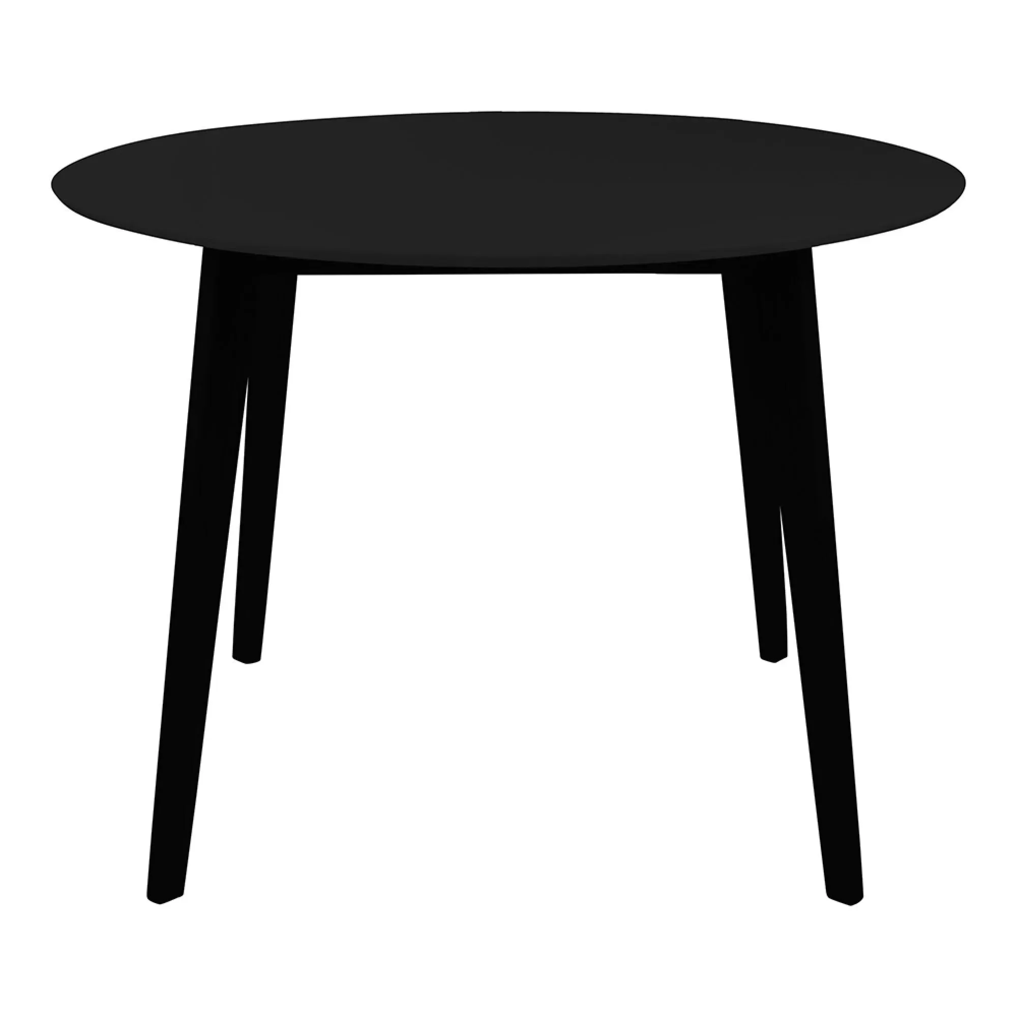 Vojens 4-Seater Round Dining Table - Black