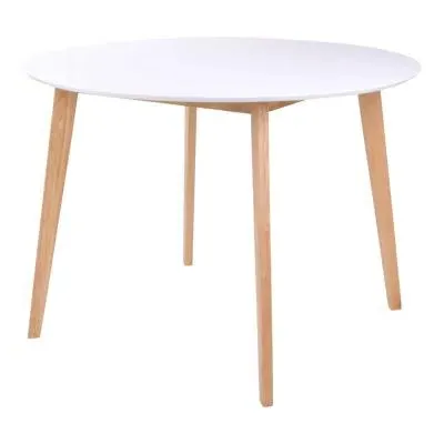 Vojens 4-Seater Round Dining Table - White